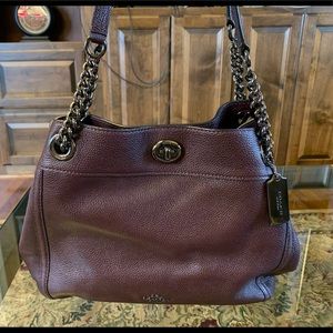 Coach Pebble Turnlock Satchel